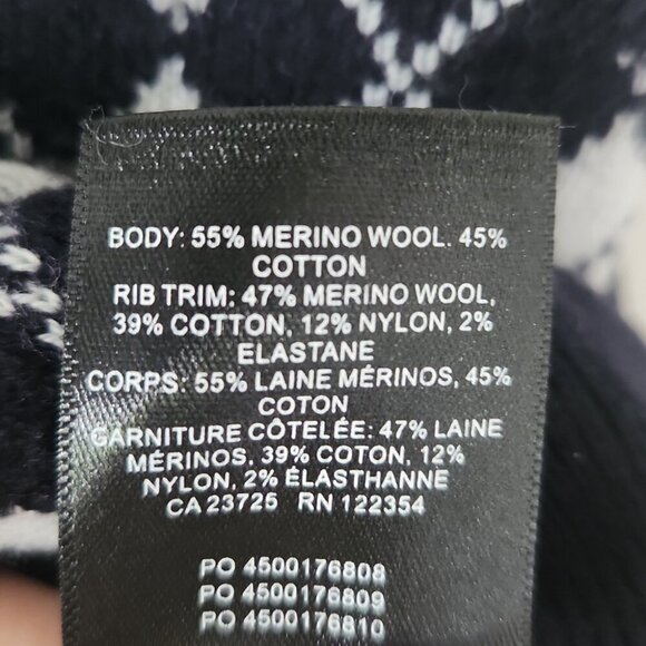 ARITZIA | Sunday Best Quinn Vest Argyle Navy White Wool Cotton Sz M - Picture 6 of 6